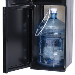 Кулер для воды SONNEN FSE-03BR, напольный, нагрев/<wbr/>охлаждение электронное, НИЖНЯЯ ЗАГРУЗКА, 3 крана, черный, 455754