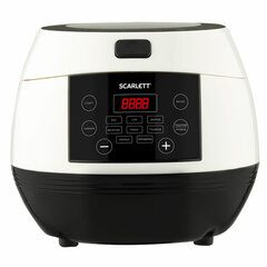 Мультиварка SCARLETT SC-MC410S26, 500 Вт, объем 3 л, 8 программ, белая/<wbr/>черная