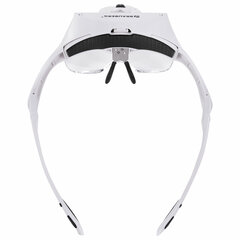 Лупа налобная с LED-ПОДСВЕТКОЙ, 5 сменных линз 95&times;33 мм, увеличение 1,0 &mdash; 3,5, BRAUBERG, 455929