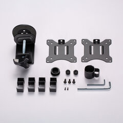 Кронштейн для двух мониторов настольный VESA 75&times;75, 100&times;100, 17"-32", до 16 кг, SONNEN STATIC, 455943