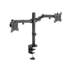 Кронштейн для двух мониторов настольный VESA 75&times;75, 100&times;100, 17"-32", до 16 кг, SONNEN STATIC, 455943