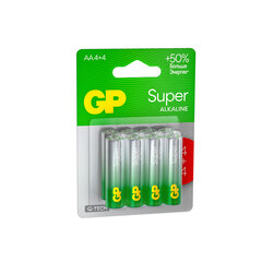 Батарейки КОМПЛЕКТ 8 шт., GP Super G-Tech, AA (LR6, 15А), ПРОМО 4+4, алкалиновые, пальчиковые, 15A4/<wbr/>4