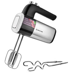 Миксер BRAYER BR1302, 800 Вт, 5 скоростей, 2 венчика, 2 крюка для теста, черный/<wbr/>серебро