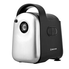 Мясорубка BRAYER BR1602, 2000 Вт, производительность 2 кг/<wbr/>мин, металлический шнек, реверс, пластик, черная/<wbr/>серебро