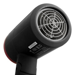 Фен BRAYER BR3040RD, 1400 Вт, 2 скорости, 1 температурный режим, складная ручка, черный/<wbr/>красный