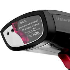 Отпариватель ручной BRAYER BR4122, 1470 Вт, 20 г/<wbr/>мин, резервуар 0,25 л, 1 режим, черный