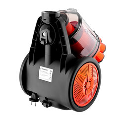 Пылесос BRAYER BR4201 с контейнером &laquo;циклон&raquo;, 2200 Вт, мощность всасывания 400 Вт, черный/<wbr/>оранжевый