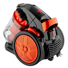 Пылесос BRAYER BR4201 с контейнером &laquo;циклон&raquo;, 2200 Вт, мощность всасывания 400 Вт, черный/<wbr/>оранжевый