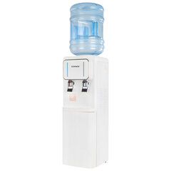 Кулер для воды SONNEN FSE-02Wc, напольный, НАГРЕВ/<wbr/>ОХЛАЖДЕНИЕ ЭЛЕКТРОННОЕ, шкаф, 2 крана, белый, 456167