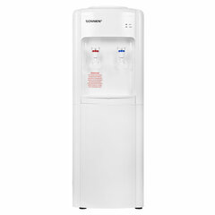 Кулер для воды SONNEN FSE-02W, напольный, НАГРЕВ/<wbr/>ОХЛАЖДЕНИЕ ЭЛЕКТРОННОЕ, 2 крана, белый, 456172