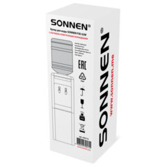 Кулер для воды SONNEN FSE-02W, напольный, НАГРЕВ/<wbr/>ОХЛАЖДЕНИЕ ЭЛЕКТРОННОЕ, 2 крана, белый, 456172