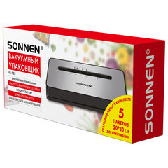 Вакууматор/<wbr/>вакуумный упаковщик SONNEN VS-903, 5 режимов, 12 л/<wbr/>мин, 110 Вт, до 30 см, сухие/<wbr/>влажные продукты, 456339