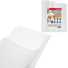 Рулоны для вакуумного упаковщика, рифленые, НАБОР 5 шт. (12 / 15 / 20 / 25 / 28 см х 500 см), SONNEN, 456341