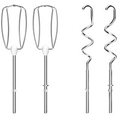 Миксер MOULINEX HM460110, 500 Вт, 5 скоростей, 2 венчика, 2 крюка для теста, белый
