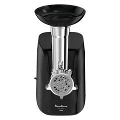Мясорубка MOULINEX ME112832, 1600 Вт, производительность 1,9 кг/мин, 5 насадок, реверс, пластик, черная