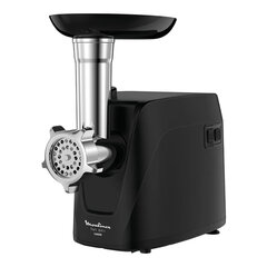 Мясорубка MOULINEX ME112832, 1600 Вт, производительность 1,9 кг/мин, 5 насадок, реверс, пластик, черная