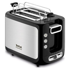 Тостер TEFAL TT365031, 850 Вт, 2 тоста, 7 режимов, механическое управление, металл/пластик, серебристый/черный