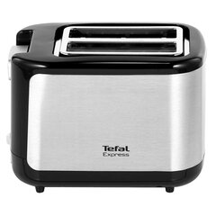 Тостер TEFAL TT365031, 850 Вт, 2 тоста, 7 режимов, механическое управление, металл/пластик, серебристый/черный