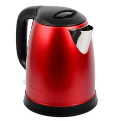 Чайник TEFAL KI270530, 1,7 л, 2400 Вт, закрытый нагревательный элемент, сталь, красный