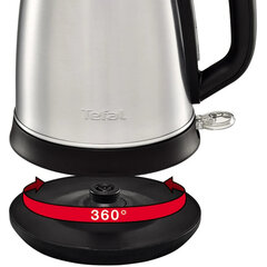 Чайник TEFAL KI270D30, 1,7 л, 2400 Вт, закрытый нагревательный элемент, сталь, серебристый