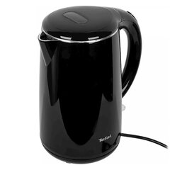 Чайник TEFAL KO260830, 1,7 л, 2150 Вт, закрытый нагревательный элемент, двойные стенки, пластик, черный