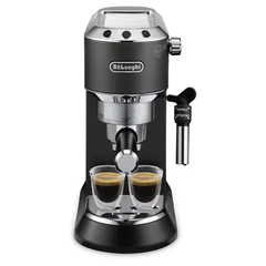 Кофеварка рожковая DELONGHI Dedica EC685.BK, 1350 Вт, объем 1,1 л, ручной капучинатор, черная