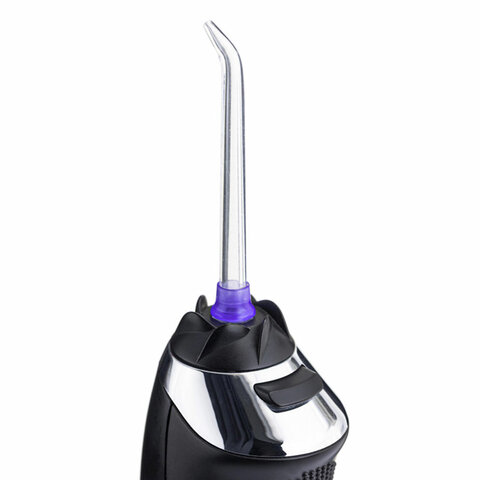 Ирригатор для полости рта REVYLINE RL 450, портативный, емкость резервуара 0,24 л, 5 насадок, черный