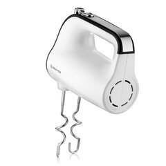 Миксер BRAYER BR1300, 350 Вт, 5 скоростей, 2 венчика, 2 крюка для теста, турборежим, белый