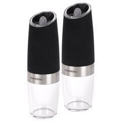 Мельница для специй ГРАВИТАЦИОННАЯ, НАБОР 2 шт., электрическая, с подсветкой, PM-6, DASWERK (ДАСВЕРК), 456624