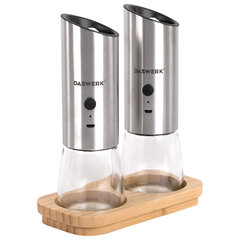 Мельница для специй ГРАВИТАЦИОННАЯ, НАБОР 2 шт., электрическая, с подсветкой, USB, PM-8, DASWERK (ДАСВЕРК), 456626