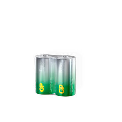 Батарейки КОМПЛЕКТ 2 шт., GP Super G-Tech, D (LR20, 13А), алкалиновые, в пленке, 13AA21RA