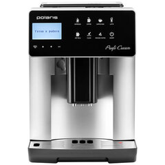Кофемашина POLARIS PACM 2055AC, 1450 Вт, объем 1,8 л, автокапучинатор, черная/<wbr/>серебристая, 60874
