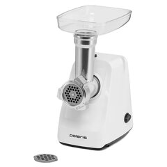 Мясорубка POLARIS PMG 1852, 1800 Вт, производительность 2 кг/<wbr/>мин, 2 насадки, реверс, белый, 61222