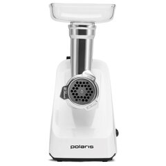 Мясорубка POLARIS PMG 1852, 1800 Вт, производительность 2 кг/<wbr/>мин, 2 насадки, реверс, белый, 61222