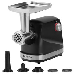 Мясорубка POLARIS PMG 2582, 2500 Вт, производительность 2,7 кг/<wbr/>мин, 5 насадок, реверс, черный, 68047