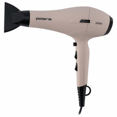 Фен POLARIS PHD 2600AСi Salon Hair, 2600 Вт, 2 скорости, 3 температурных режима, ионизация, розовый пепел, 64278