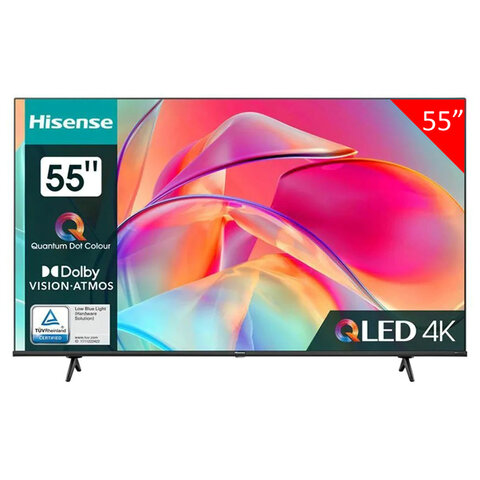 Телевизор HISENSE 55E7KQ, 55" (139 см), 3840x2160, 4K, 16:9, Vidaa, Wi-Fi, черный