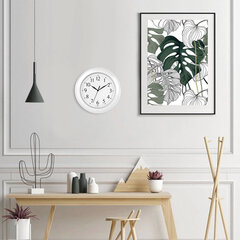 Часы настенные TROYKATIME (TROYKA) 122211201, круг, белые, белая рамка, 30&times;30&times;3,8 см