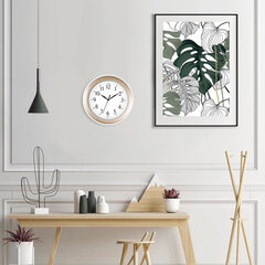 Часы настенные TROYKATIME (TROYKA) 122281201, круг, белые, золотая рамка, 30&times;30&times;3,8 см