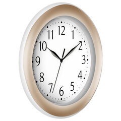 Часы настенные TROYKATIME (TROYKA) 122281201, круг, белые, золотая рамка, 30&times;30&times;3,8 см