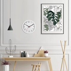 Часы настенные TROYKATIME (TROYKA) 75751701, круг, белые, белая рамка, 28&times;28&times;4 см