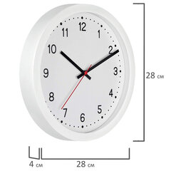 Часы настенные TROYKATIME (TROYKA) 75751701, круг, белые, белая рамка, 28&times;28&times;4 см