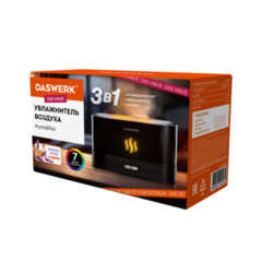 Увлажнитель воздуха &laquo;Камин&raquo;, эффект пламени, 180 мл, Аромамасло в ПОДАРОК, черный, DASWERK (ДАСВЕРК), 456845