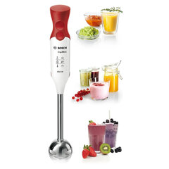 Блендер погружной BOSCH MSM64110, 450 Вт, 2 скорости, 1 насадка, стакан, белый/<wbr/>красный