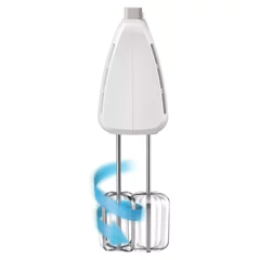 Миксер PHILIPS HR3705/<wbr/>00, 300 Вт, 5 скоростей, 2 венчика, 2 крюка для теста, белый