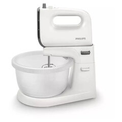 Миксер PHILIPS HR3745/<wbr/>00 на подставке 450 Вт, 5 скоростей, 2 венчика, 2 крюка для теста, чаша, белый