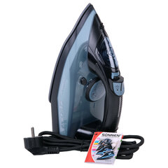 Утюг паровой SONNEN SI-2099, 2400 Вт, керамическое покрытие, антикапля, антинакипь, синий, 456996