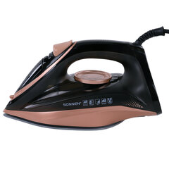 Утюг паровой SONNEN SI-6680, 2200 Вт, керамическое покрытие, антикапля, черный/<wbr/>розовый, 456997
