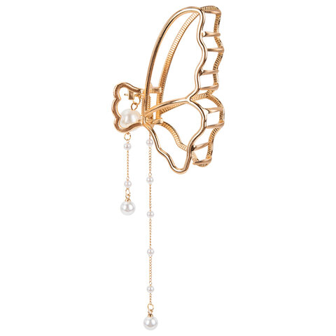 Краб для волос 7,5 см, с подвесками, золотистый, АССОРТИ, MONTE VITA (МОНТЕ ВИТА), 457019