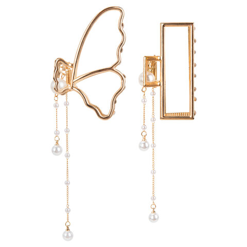 Краб для волос 7,5 см, с подвесками, золотистый, АССОРТИ, MONTE VITA (МОНТЕ ВИТА), 457019